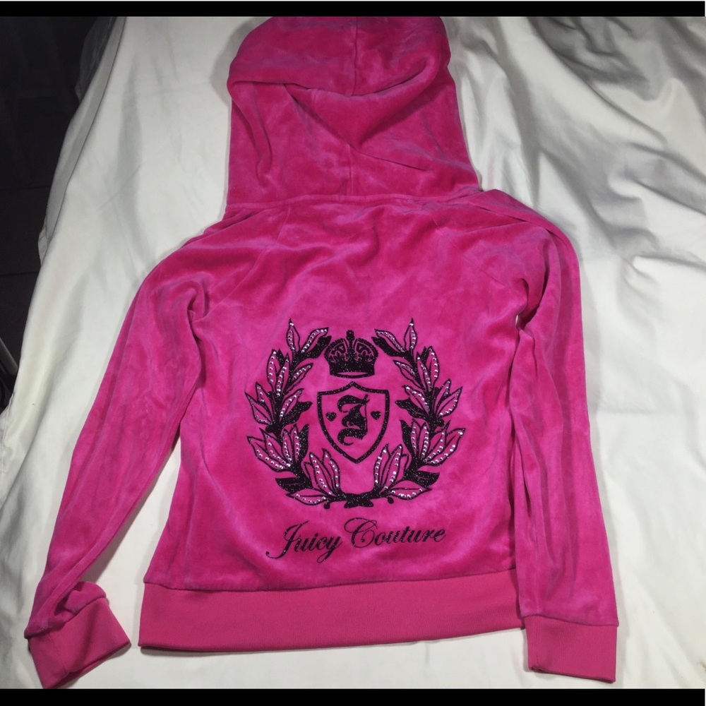 Juicy Couture Y2K Pink Velour Hoodie - M